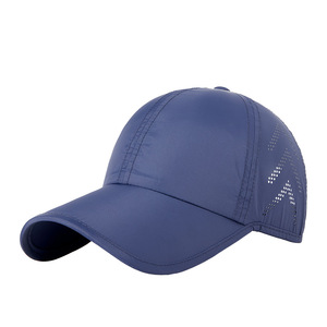 Baseball Cap Unisex Mesh Quick Drying Sun Protection Outdoor Sports Hat Dark Blue Foldable Breathable <b>Waterproof</b> - Product Image 1