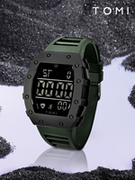 Montre sport électronique TOMI T230, nouvelle tendance, cadran carré simple, bracelet en cuir, montre-bracelet personnalisée, montre numérique haut de gamme pour homme