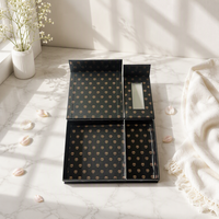 Boîte cadeau magnétique rigide noire mate de luxe personnalisée, emballage en carton premium avec logo pour cadeaux d'entreprise et de vente au détail