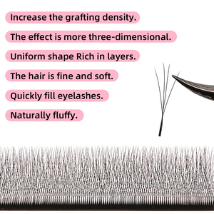 Premade dễ dàng Fan Lash Nhà cung cấp 0.07 hẹp 4D W lông mi mở rộng mềm Camellia lông mi mở rộng - Product Image 3