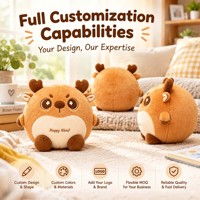 Peluches personnalisées OEM ODM douces et mignonnes, durables, avec logo, pour enfants, cadeau d'anniversaire ou de Noël, faible MOQ