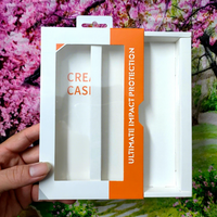 Boîte d'emballage neutre réutilisable en carton pour téléphone portable avec gaufrage et doublure en éponge pour tiroir de produits électroniques grand public