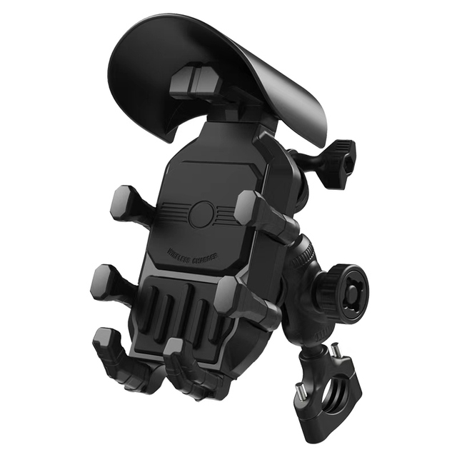 2026 New Anti-theft Wireless Charge Motorcycle Phone Stand Holder USB Type-C Shockproof Sunscreen Bike Phone Holder Mount