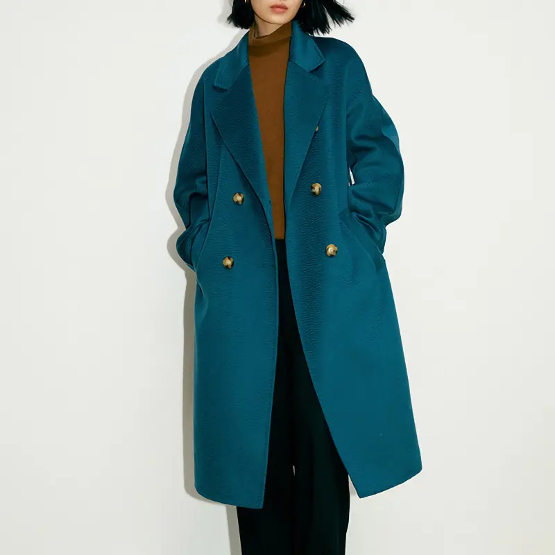Nouveau manteau en laine cachemire pour femmes, Trench multicolore, livraison directe, hiver
