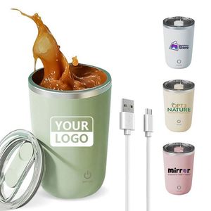 Custom Logo Electric Auto Cup Double Wall Stainless Steel Coffee Mug Smart Water Bottle 400ml Classic Business Gift for Office - Product Image 6