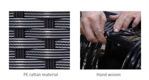 Chaise longue <span class=keywords><strong>de</strong></span> jardin en rotin PE tissé à la main avec cadre en aluminium épais imperméable à l'eau et design <span class=keywords><strong>de</strong></span> feuilles <span class=keywords><strong>de</strong></span> piscine - Product Image 6