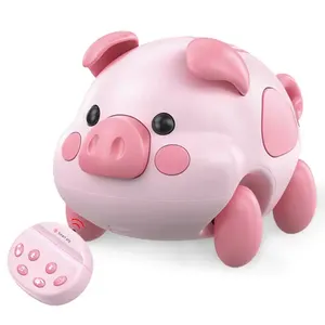 Baby Cartoon Robot Pig Toy Remote Control Animal Toys Smart Toy Robots With Light Music