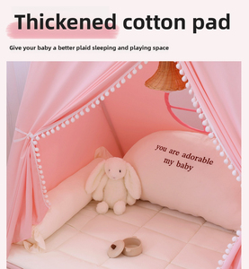 เต็นท์ปราสาทเจ้าหญิงสำหรับเด็กเล่นในร่ม สำหรับเด็กผู้หญิงและเด็กเล็ก มีหน้าต่าง พกพาสะดวก ทำจากโพลีเอสเตอร์ บ้านของเล่นขนาดเล็ก - Product Image 4