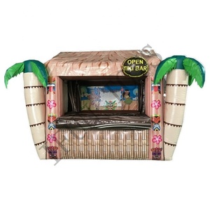 Stand de nourriture gonflable sur le thème tropical, bar à boissons / tente de bar tiki / concession de nourriture et de boissons gonflable pour événements en plein air - Product Image 1