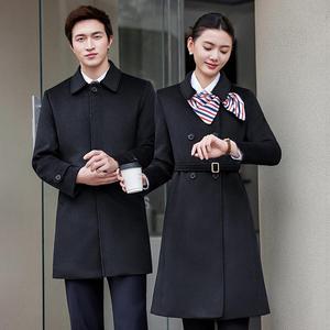 Cappotto Professionale in Lana, Abbigliamento da Lavoro Invernale Imbottito per Uomo e <span class=keywords><strong>Donna</strong></span>, Uniforme Bancaria - Product Image 4