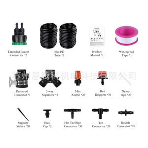 Kit d'irrigation goutte à goutte 30 mètres avec buse réglable en plastique, système d'irrigation de jardin efficace en matière d'eau - Product Image 5