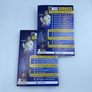 Cantik 128gsm penuh warna desain pribadi SPA promosi obat kesehatan rumah sakit perawatan kain pelapis perbaikan A4 lipat tiga Leaflet - Product Image 2