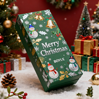 Caja Rígida de Alta Gama Personalizada con Diseño de Tapa y Base Separadas para Empaquetado Navideño en Tiendas Boutique