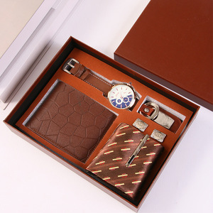 Men's Business <b>Gift</b> Set Tie Watch Wallet Valentine'S Day <b>Gift</b> For Boyfriend Practical <b>Gift</b> Box - Product Image 1