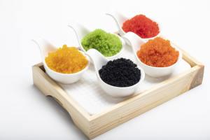 Boîte et sac de caviar de poisson volant congelé, prêt à manger, certifié HACCP/HALAL, nourriture japonaise - Product Image 2