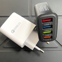 OEM personnalisé Multi 4 ports USB rapide rapide téléphone mobile US EU chargeur mural multiple adaptateur