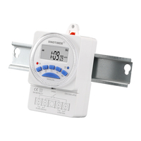 SINOTIMER CN109A-4PIN 200-250VAC Layar LCD 10A/30A Pemasangan Panel Beban Sakelar Timer Digital yang Dapat Diprogram 7 Hari 16 Program ON/OFF
