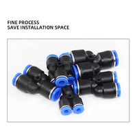 Raccord pneumatique en plastique de type Y à connexion rapide pour tube de 8 mm de diamètre extérieur, raccords de tuyau d'air
