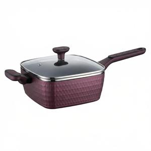 Juego de 12 Ollas y <span class=keywords><strong>Sartenes</strong></span> de Cerámica Antiadherentes Personalizables de la Serie Diamond 3D, Juego de Utensilios de Cocina de Cerámica de Aluminio Fundido por Inducción - Product Image 3