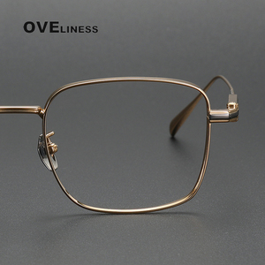 Montura de gafas de titanio puro para hombre, gafas cuadradas, novedad de 2024, monturas de gafas graduadas ópticas completas clásicas para hombre - Product Image 3