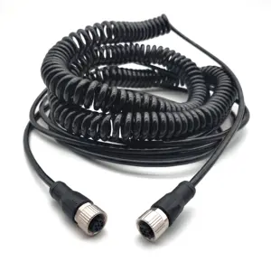 Svlec m12 conector especial fêmea, com cabo espiral para controle inteligente