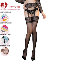Collants en nylon acrylique sexy et érotiques pour femmes, jarretière, collants une pièce, entrejambe ouvert, dentelle lisse, motif floral