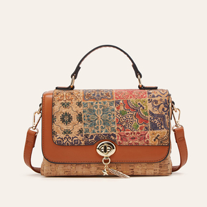 Bolso de <span class=keywords><strong>Hombro</strong></span> de Corcho Vintage al por Mayor, Impermeable, Antiarañazos, para <span class=keywords><strong>Mujer</strong></span>, Estilo Bohemio, para el Día a Día, Bolso de Moda - Product Image 1