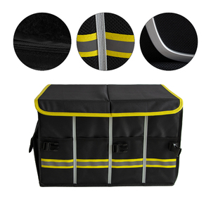 Cesta de almacenamiento de tela Oxford plegable grande y moderna, divisores ajustables, organizador de maletero de coche para automóviles, SUV, camiones - Product Image 4