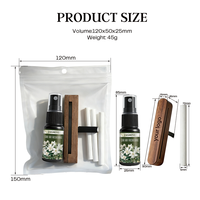 Nouveau Spray Désodorisant Automobile 15ml Parfum Floral Boisé Kit Diffuseur d'Intérieur pour Véhicule Désodorisant Voiture avec Clip de Ventilation