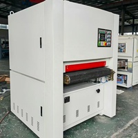 Ponceuse à tambour électrique à bande transporteuse, ponceuse à double tête à large bande pour le travail du bois, machine à poncer le bois R-RP 1300 pour la menuiserie