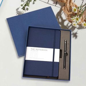 Boîte d'emballage personnalisée, boîte cadeau, cahiers en cuir PU A5, cahiers en cuir PU reliés en gros, avec porte-stylo - Product Image 3