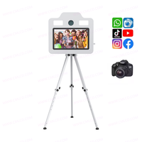 Offre Spéciale tout en un 21.5 ''écran tactile DSLR Photo Booth Shell Kit avec trépied Selfie Booth Machine fête Photobooth mariage