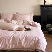 Parure de lit en coton brossé ou toutes saisons, housse de couette, drap, taies d'oreiller, 3 ou 4 pièces, personnalisable OEM