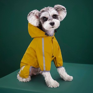 Küçük orta köpekler için her şey dahil katı renk yağmurluk <span class=keywords><strong>Pet</strong></span> teddy'nin yansıtıcı dört bacak kapak soğuk geçirmez su geçirmez Polyester - Product Image 3