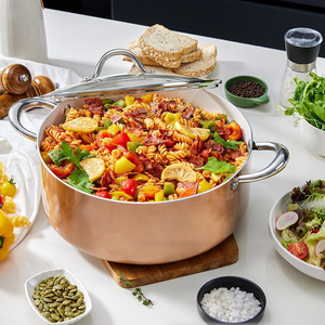 Olla Holandesa de Alta Calidad de 6 Qt con Tapa de Vidrio, Revestimiento Cerámico Antiadherente, Apta para Lavavajillas, Asas de Acero Inoxidable para Cocina de Gas - Product Image 3