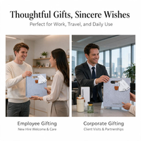 Ensemble cadeau d'accessoires de voiture de luxe personnalisés : Mug de voyage en papier, Aspirateur portable sans fil, Diffuseur d'air frais, Écran