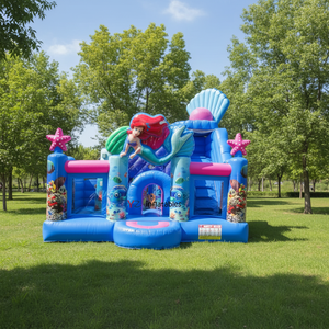 <span class=keywords><strong>Castillo</strong></span> Inflable Temático de Sirena de 18 oz, Trampolín Inflable, Chateau Gonflable, Casa de Brinco Inflable para Niña - Product Image 4