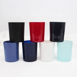 FENGJUN Black White Red Mini Small Size Empty Cylinder Shape Custom High Quality Glass Jar <strong>Candle</strong> Manufacturers Europe - Product Image 4