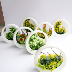 Decoración para el Hogar, Plantas Artificiales, Flores de Plástico, Pino, Ciprés y Agujas de Pino, Adornos Decorativos de Escritorio, Bonsái - Product Image 3