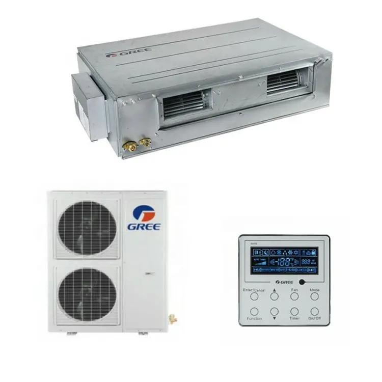 Gree Verborgen Display 1.5 Tonto 16 Ton Ac Duct Split Grote Duct Airconditioner Voor Kantoor Hotel