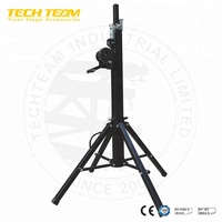 Torre de Iluminación Portátil Techteam de 3.8m y 100kg, de Aleación de Aluminio y Acero, Equipo Profesional para Iluminación de Escenarios, Altavoces Line Array