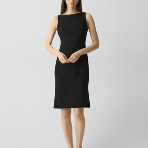 Vestido Tubo sin Mangas con Cuello Redondo para Mujer, Ajustado, Largo hasta la Rodilla, Color Sólido, Ropa Profesional de Oficina, Tejido Antiarrugas - Product Image 2