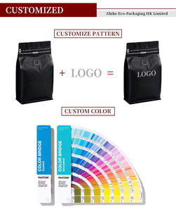 Bolsas de café personalizadas impresas en MOPP/VMPET/PE con válvula, fondo plano, para almacenamiento de granos de café, bolsas con cierre para alimentos y dulces. - Product Image 4