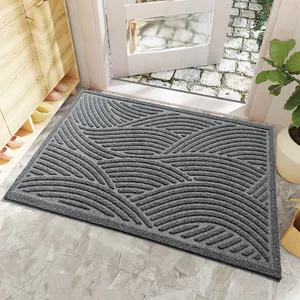 Paillassons commerciaux personnalisés faciles à nettoyer Paillassons d'entrée 3D gaufrés pour l'entrée de la maison Tapis de porte extérieur pour la maison