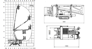 Araignée de levage de chenilles d'ascenseur de nacelle rotative réglable - Product Image 6
