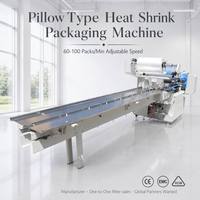 Machine professionnelle électrique haute vitesse pour l'emballage rétractable de coussins, scelleuse automatique à tunnel thermique pour film POF, idéale pour les boîtes de cosmétiques en verre et les coupes de nouilles.