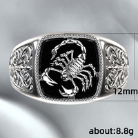Anneau de Scorpion toxique en gros nouveau créatif Scorpion Relief mode hommes anneau colle Totem motif gravure fiançailles