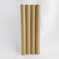 Tube d'expédition cylindrique 100% écologique fait main de haute qualité en papier kraft naturel personnalisé, fin, pour affiches, recyclable et durable