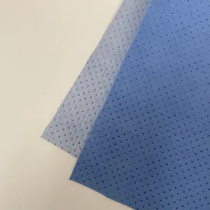 Venta al por mayor de tela no tejida laminada de punto azul SMPE para cortinas quirúrgicas