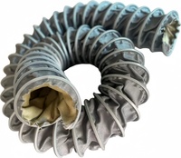 Tuyau de ventilation flexible en fibre de verre enduit de silicone, résistant aux hautes températures et ignifuge, 800°F, pour aspiration